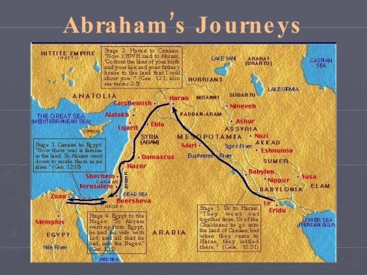 Abraham jurneys to Promised Land